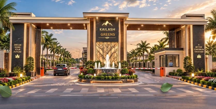 Kailash Greens gated entrance